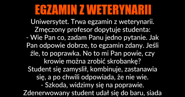 Egzamin z weterynarii 